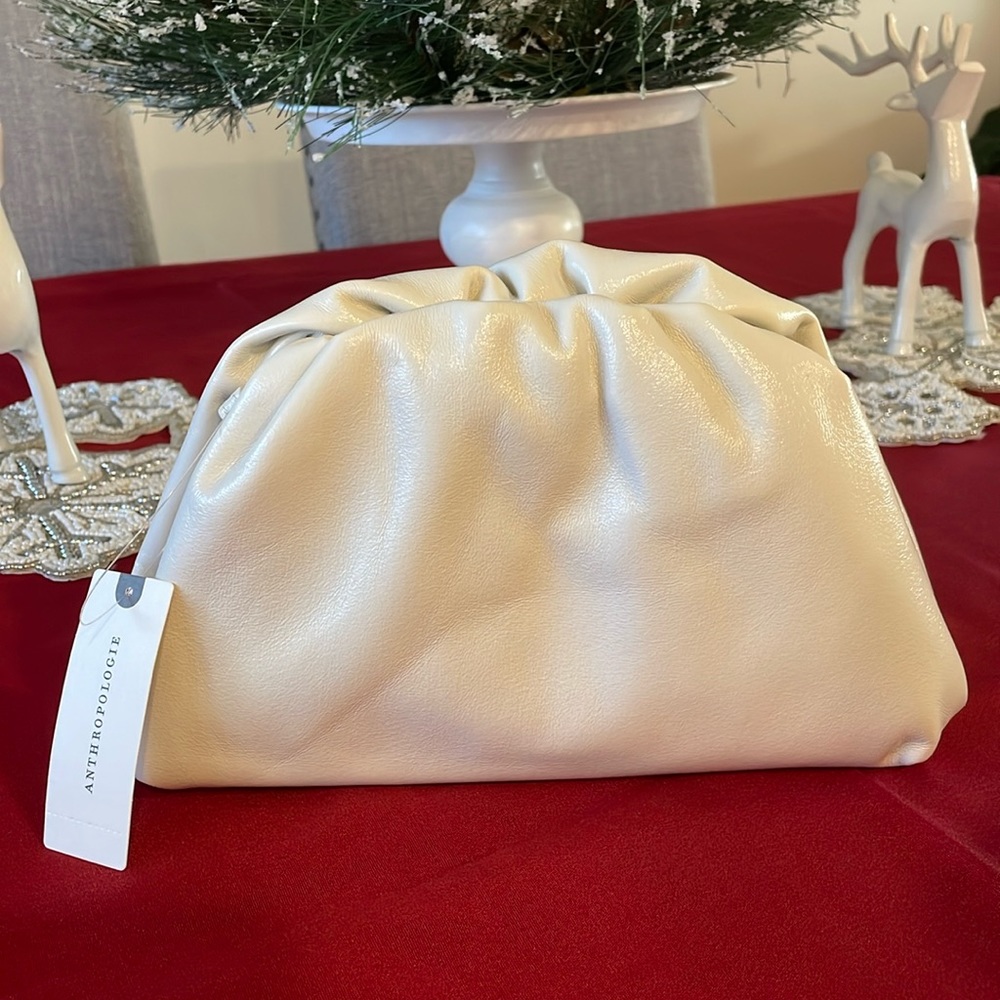 Anthropologie clutch NWT ivory 🎁